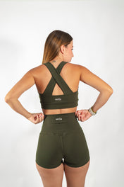 SET SHORT VERDE MILITAR