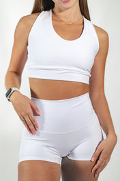 Short High-Waisted Sin Costura Color Blanco