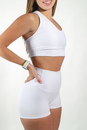 Short High-Waisted Sin Costura Color Blanco